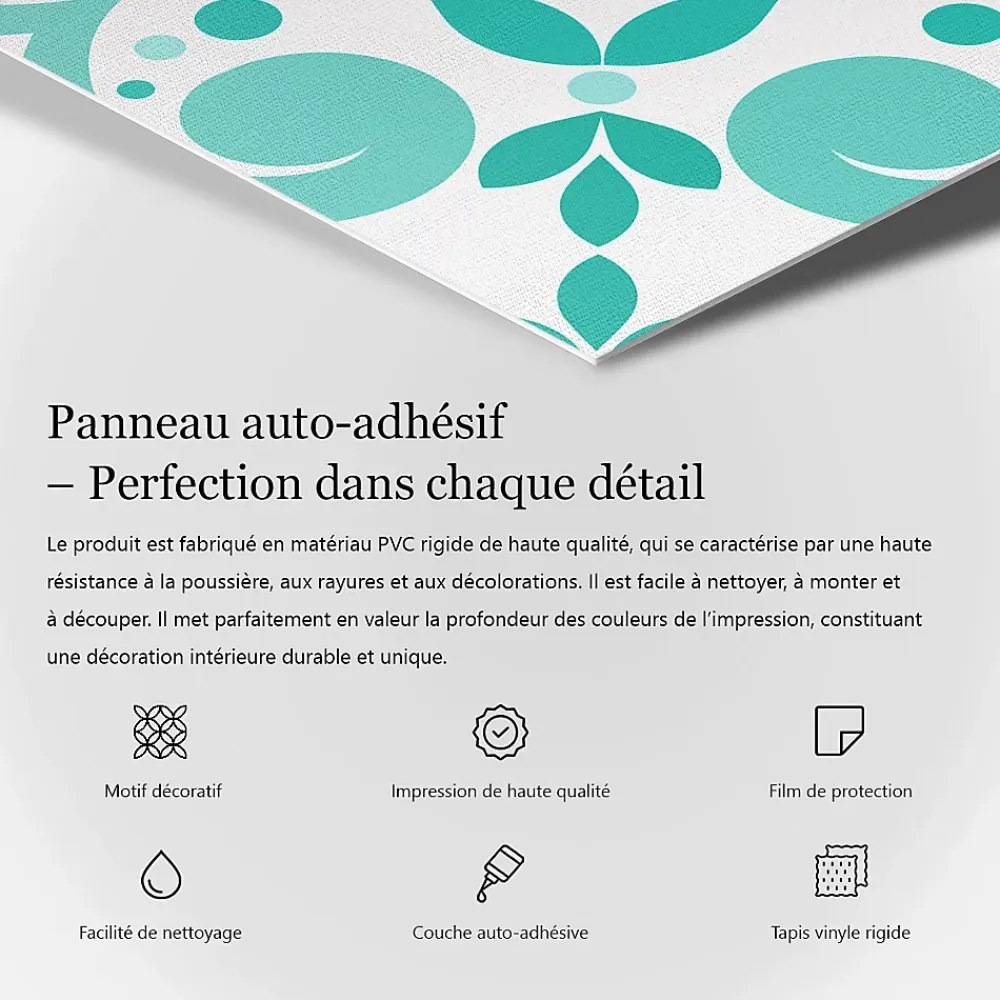Wallfluent Revêtement Mural PVC 50x50 cm Couleur : Bleu Marine Foncé 4 pièces- Lambris Mural