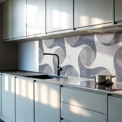 Wallfluent Lambris Mural<Revêtement Mural PVC 50x50 cm Motif De Mosaïque Abstrait 4 pièces