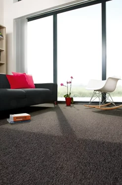 Revêtement sol fibre synthétique noir Forest (vendu à la coupe)- Moquette|Moquette