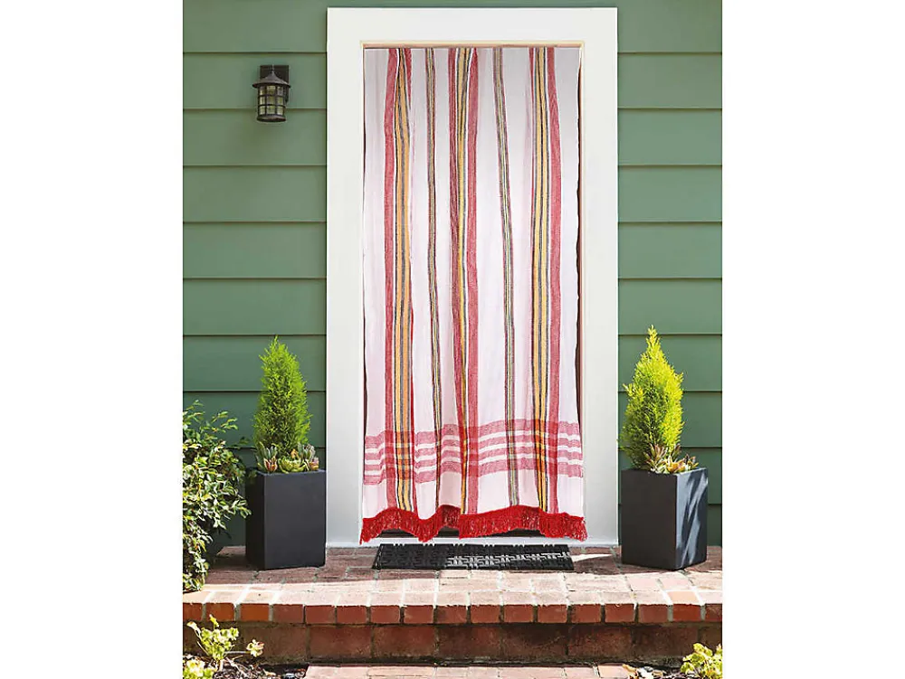Morel Rideau de porte moustiquaire en toile multicolore Rouge 140 x 225 cm -- Accessoire Pour Moustiquaire