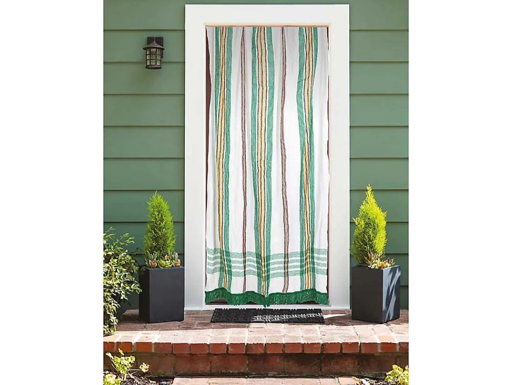 Morel Rideau de porte moustiquaire en toile multicolore Vert 140 x 225 cm -- Accessoire Pour Moustiquaire