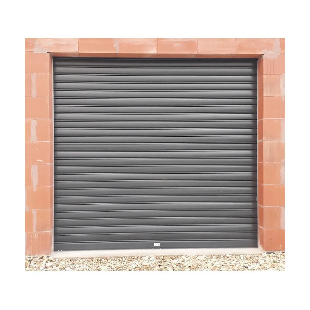 4M Porte De Garage Enroulable<Rideau Métallique Gris RAL7016 Motorisé 220V Lames Pleines 7/10ème L4500 H3000 PREMIUM