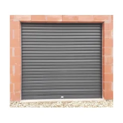 4M Porte De Garage Enroulable<Rideau Métallique Gris RAL7016 Motorisé 220V Lames Pleines 7/10ème L1500 H4500 CLASSIC