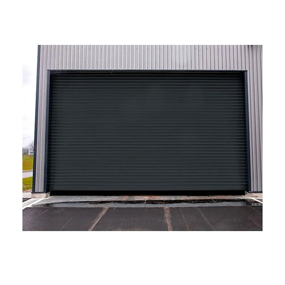 4M Porte De Garage Enroulable<Rideau Métallique Gris RAL7016 Motorisé 220V Lames Pleines 9/10ème L5500 H2000 PREMIUM