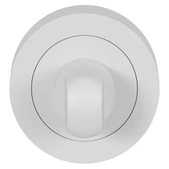 GoodHome Poignée De Porte<Rosace de fonction rond à visser à condamnation Duod mat blanc Ø50mm