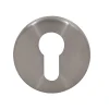 Rosace de fonction rond à visser Duod acier effet nickel satin gris Ø52mm- Poignée De Porte