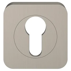 GoodHome Rosace de fonction rond à visser Duod effet nickel satin gris Ø52.5mm- Poignée De Porte