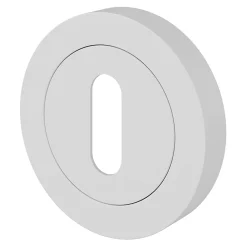 GoodHome Rosace de fonction rond à visser à serrure Duod mat blanc Ø50mm- Poignée De Porte