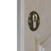 GoodHome Rosace de fonction rond à visser brillant or Ø48mm- Poignée De Porte