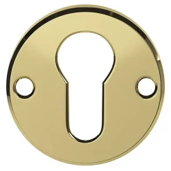 GoodHome Rosace de fonction rond à visser brillant or Ø48mm- Poignée De Porte