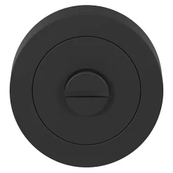 GoodHome Rosace de fonction rond tube à visser à condamnation Duod mat noir Ø50mm- Poignée De Porte