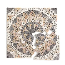 Pegane Moulure Et Rosace De Plafond<Rosace de plafond (Boite de 1m²) en marbre et travertin multicolore - 80 x 80 cm
