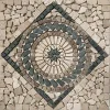 Albedo Pierre Mosaïque<Rosace en Marbre et Travertin - 45X45CM