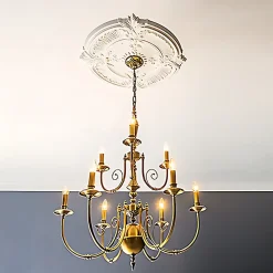 Profhome Moulure Et Rosace De Plafond<Rosace 156026 Élement décorative Élement pour plafond diametre 77 cm