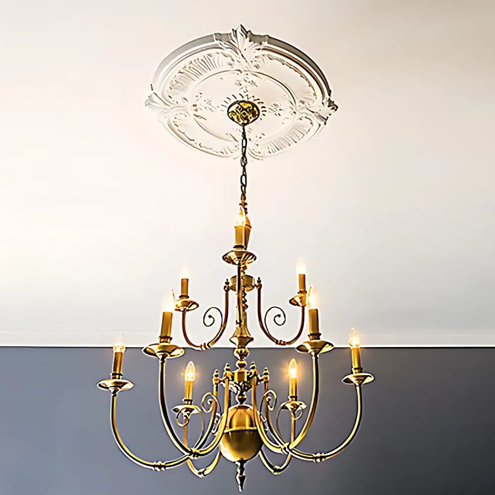 Profhome Moulure Et Rosace De Plafond<Rosace 156026 Élement décorative Élement pour plafond diametre 77 cm