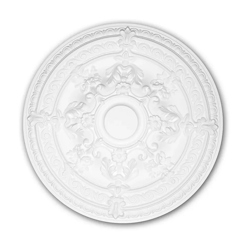 Profhome Rosace 156039 Élement décorative Élement pour plafond diametre 65,9 cm- Moulure Et Rosace De Plafond