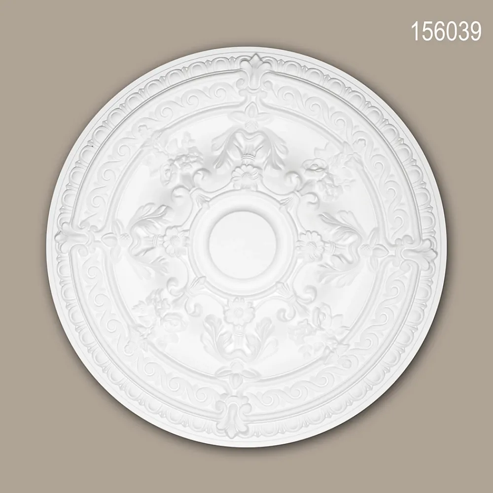 Profhome Rosace 156039 Élement décorative Élement pour plafond diametre 65,9 cm- Moulure Et Rosace De Plafond