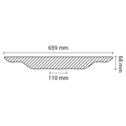 Profhome Rosace 156039 Élement décorative Élement pour plafond diametre 65,9 cm- Moulure Et Rosace De Plafond