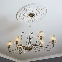 Profhome Moulure Et Rosace De Plafond<Rosace 156041 Élement décorative Élement pour plafond 78,5 x 54,4 cm