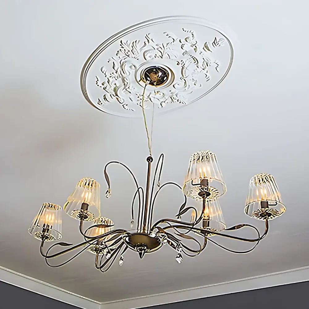Profhome Moulure Et Rosace De Plafond<Rosace 156041 Élement décorative Élement pour plafond 78,5 x 54,4 cm