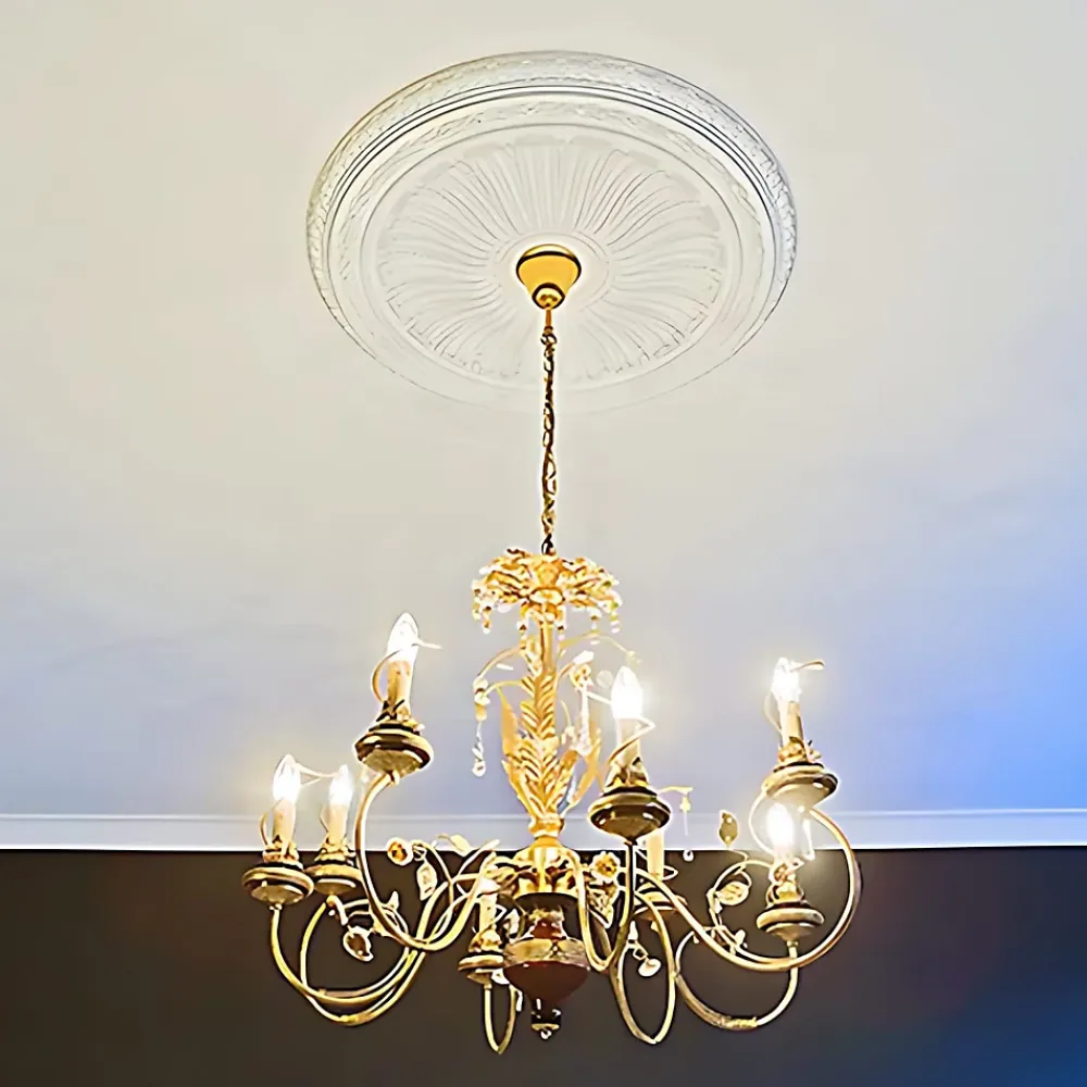 Profhome Moulure Et Rosace De Plafond<Rosace 156036 Élement décorative Élement pour plafond diametre 88,7 cm