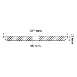 Profhome Moulure Et Rosace De Plafond<Rosace 156036 Élement décorative Élement pour plafond diametre 88,7 cm
