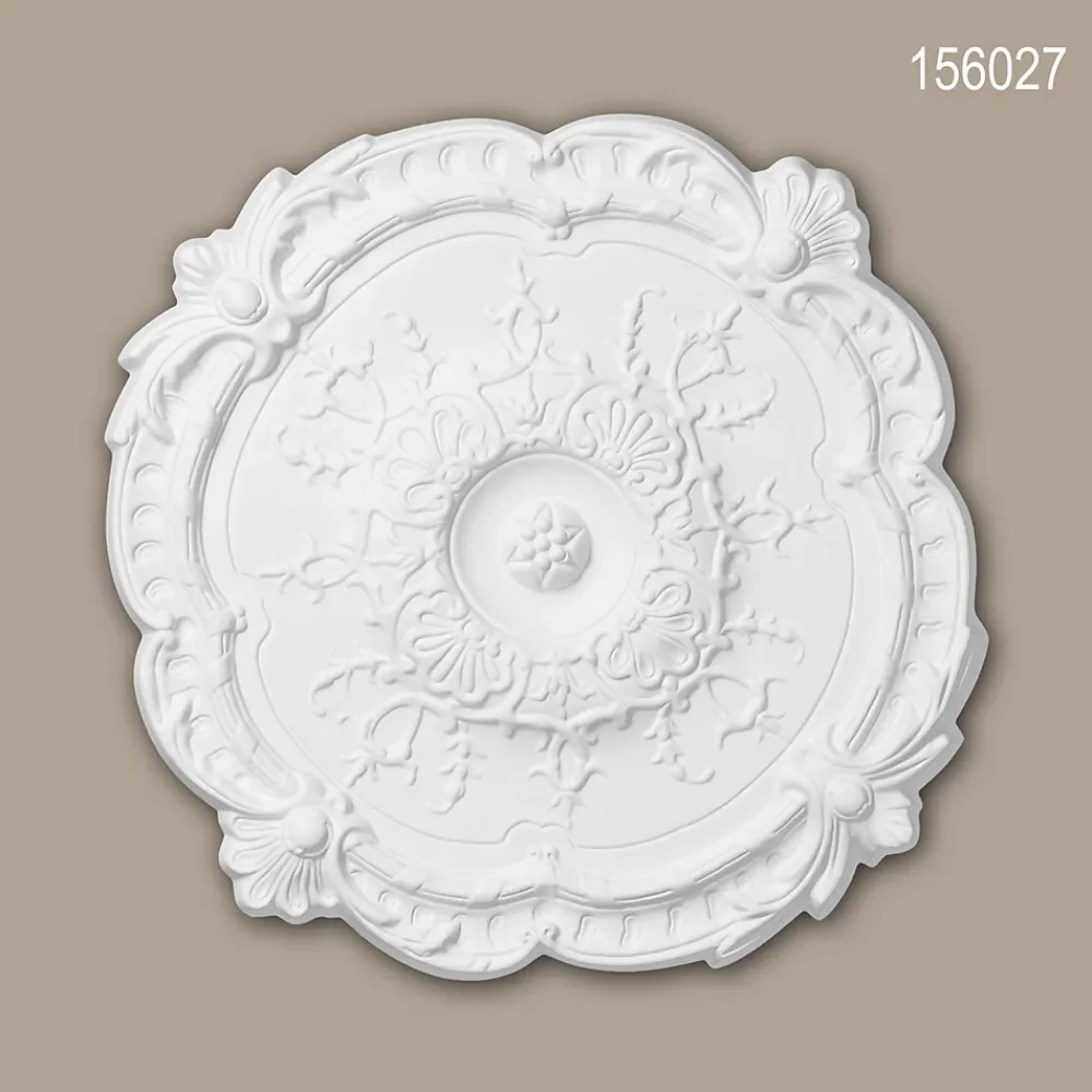 Profhome Moulure Et Rosace De Plafond<Rosace 156027 Élement décorative Élement pour plafond diametre 38,3 cm