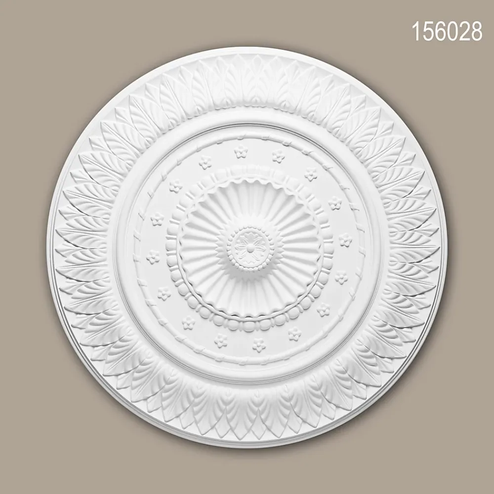 Profhome Rosace 156028 Élement décorative Élement pour plafond diametre 67 cm- Moulure Et Rosace De Plafond