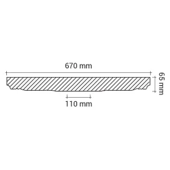 Profhome Rosace 156028 Élement décorative Élement pour plafond diametre 67 cm- Moulure Et Rosace De Plafond