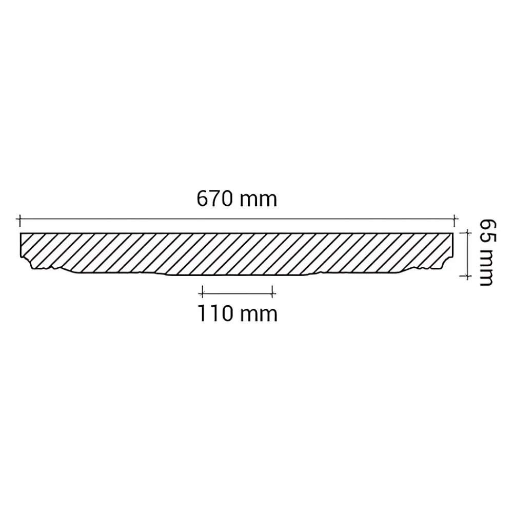 Profhome Rosace 156028 Élement décorative Élement pour plafond diametre 67 cm- Moulure Et Rosace De Plafond