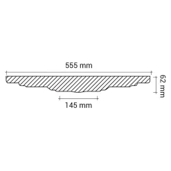 Profhome Moulure Et Rosace De Plafond<Rosace 156015 Élement décorative Élement pour plafond diametre 55,5 cm