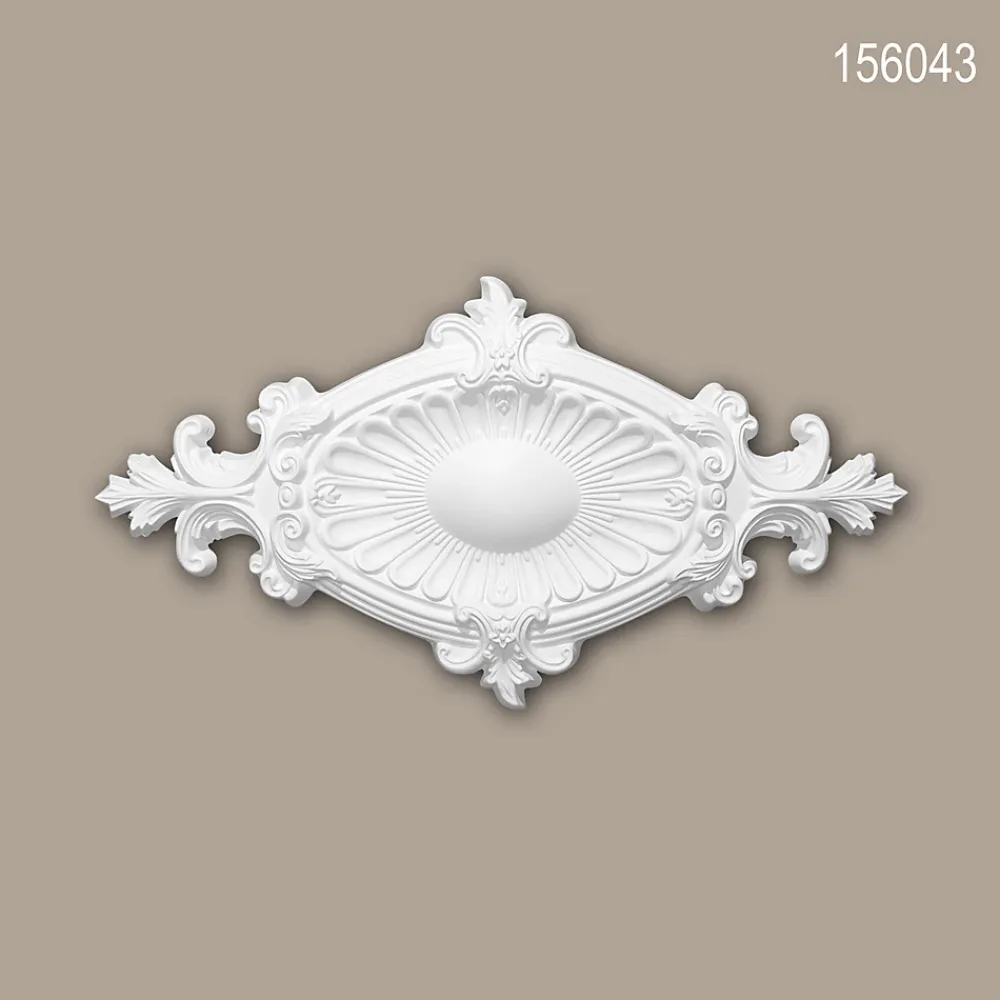 Profhome Moulure Et Rosace De Plafond<Rosace 156043 Élement décorative Élement pour plafond 58,5 x 31,5 cm