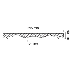Profhome Moulure Et Rosace De Plafond<Rosace 156001 Élement pour plafond Élement décorative diametre 69,5 cm