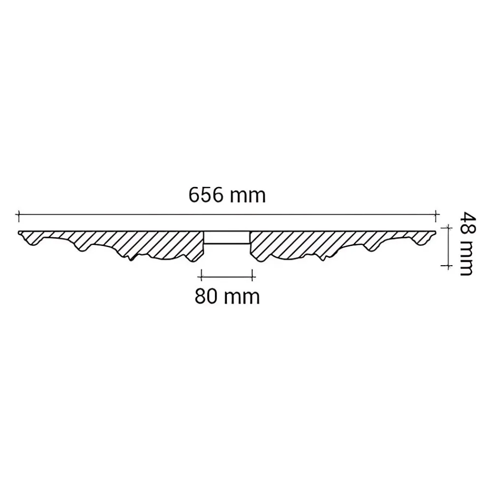 Profhome Moulure Et Rosace De Plafond<Rosace 156005 Élement pour plafond Élement décorative diametre 65,6 cm