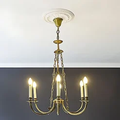 Profhome Moulure Et Rosace De Plafond<Rosace 156007 Élement pour plafond Élement décorative diametre 40 cm