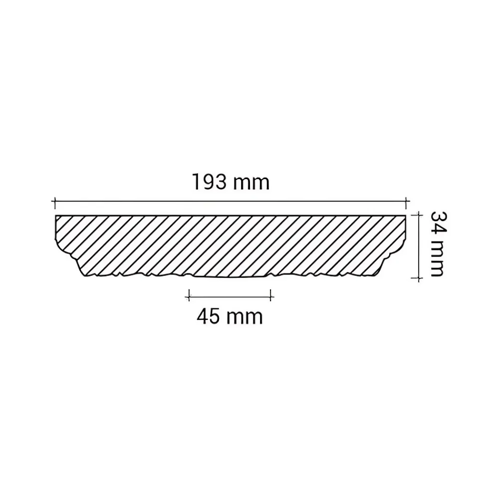 Profhome Moulure Et Rosace De Plafond<Rosace 156010 Élement pour plafond Élement décorative diametre 19,3 cm