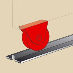Afbat - Tb Industrie Sas Roue gorge pour portail coulissant ø20mm L.116 x l.38 x H.85mm- Accesoire Pour Volet