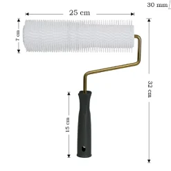 Dekor Rouleau débulleur à pointes - 25 cm - 3 cm -- Outils Du Tapissier