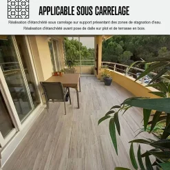 Arcane Industries Résine d'étanchéité sous carrelage polyuréthane - Pente Nulle - ARCATHAN SC Gris - 15 kg -- Ragréage Et Primaire Pour Carrelage