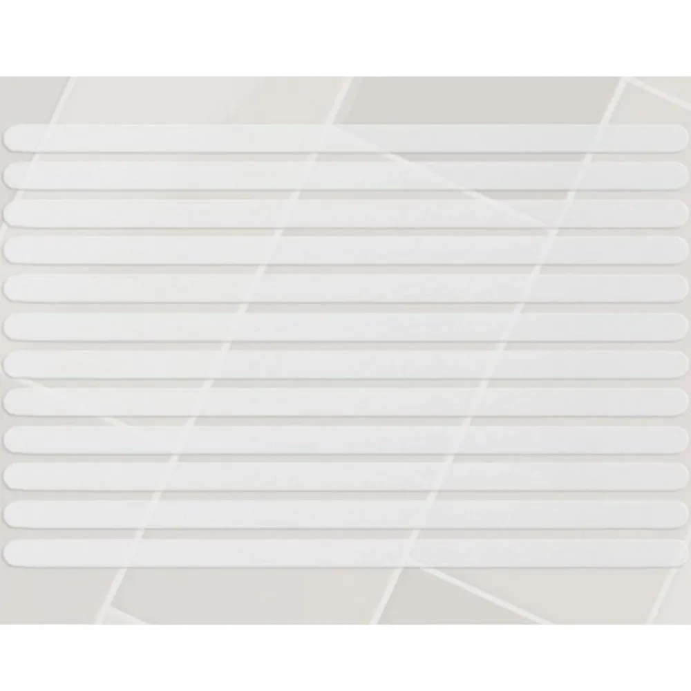 Floordirekt Rubans antidérapants-imperméables En PVC Blanc Arrondi 25 x 150 mm 24 pièces -- Dalle Et Lame Pvc