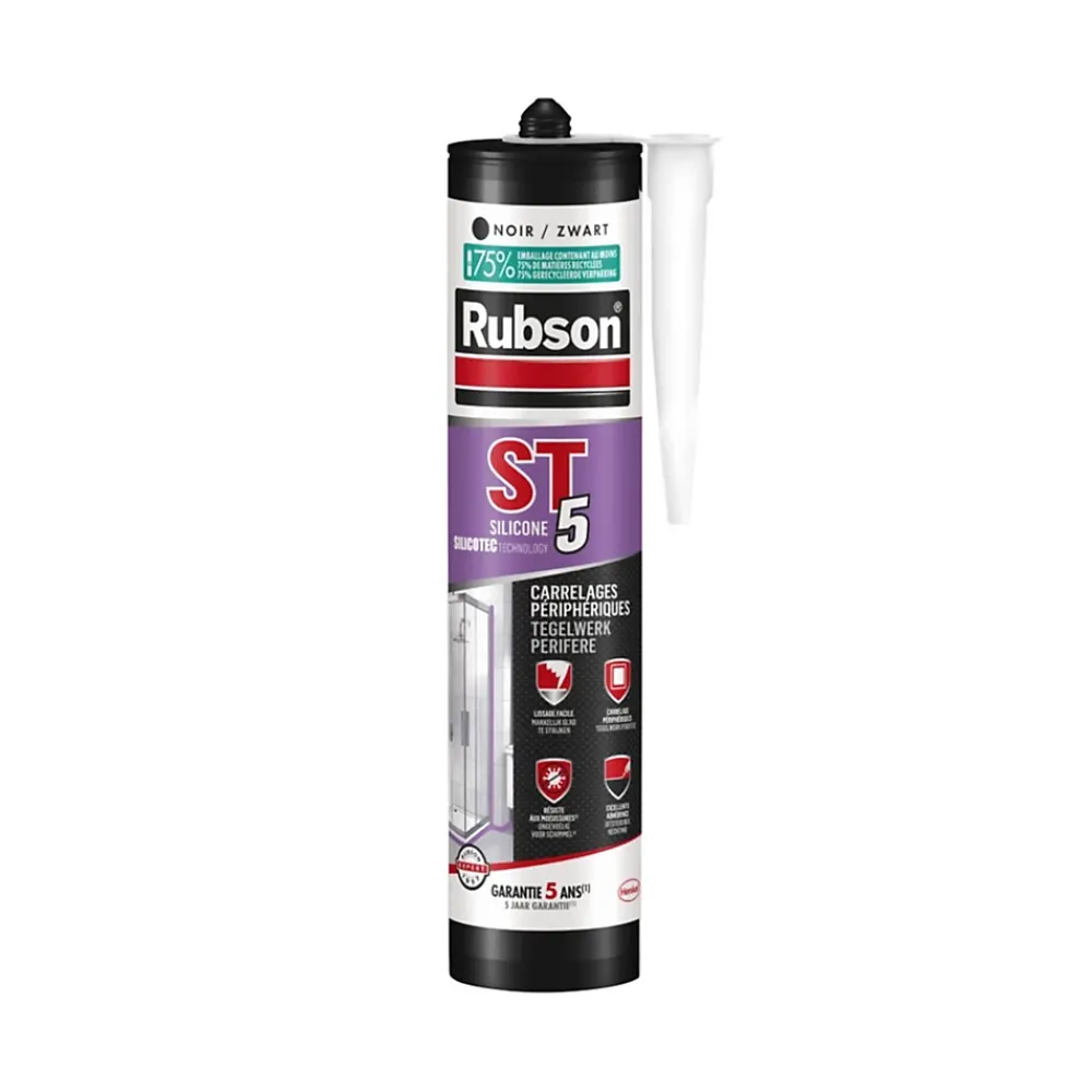 Henkel Joint Carrelage Sol<RUBSON Mastic ST5 sanitaire multi-usages - Cartouche de 280 ml - Multi usage - BEIGE