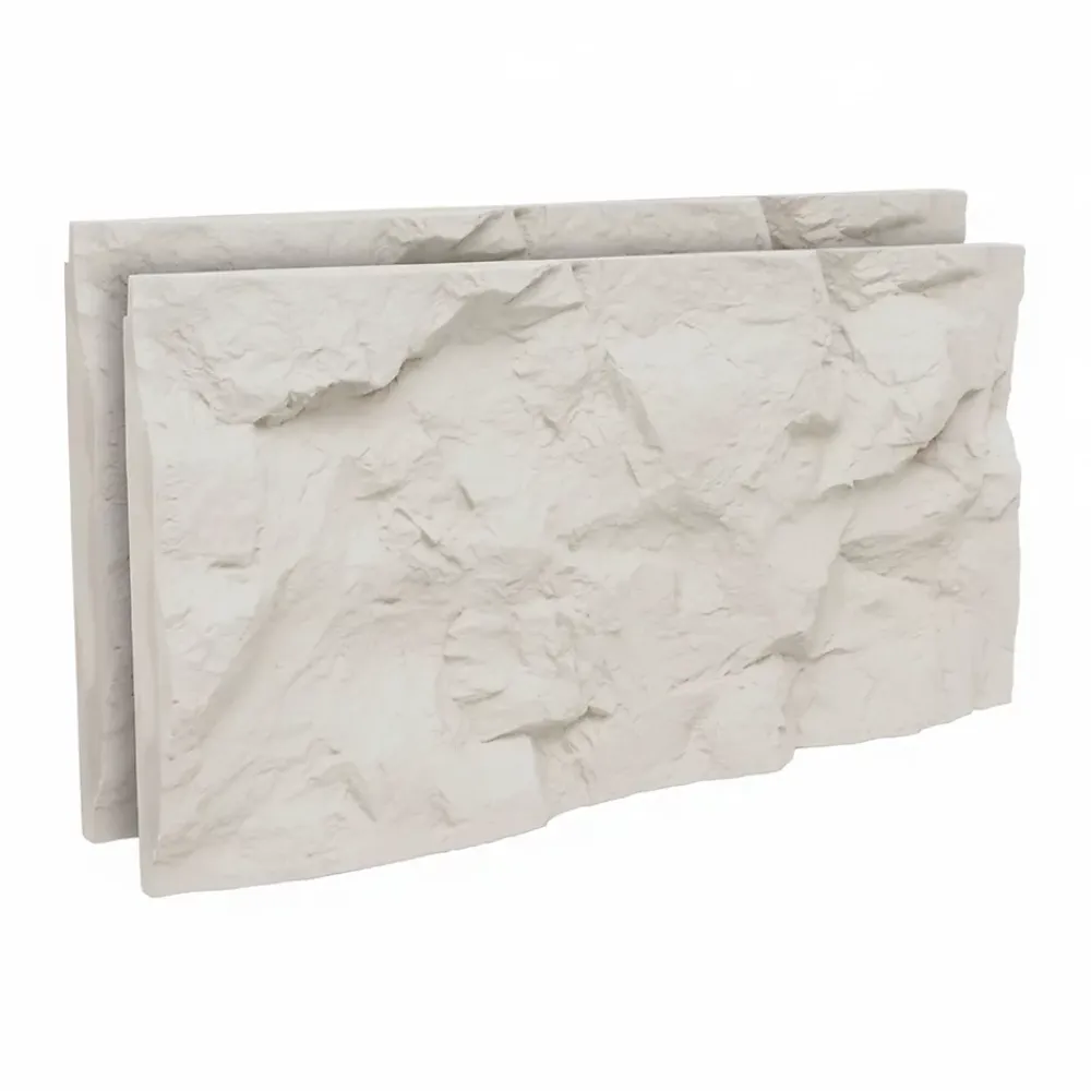 Frankystar Rushmore - Lot de 2 panneaux muraux décoratifs 3D 120x60x9 cm effet pierre en PU Cachemire- Panneau Mural Décoratif