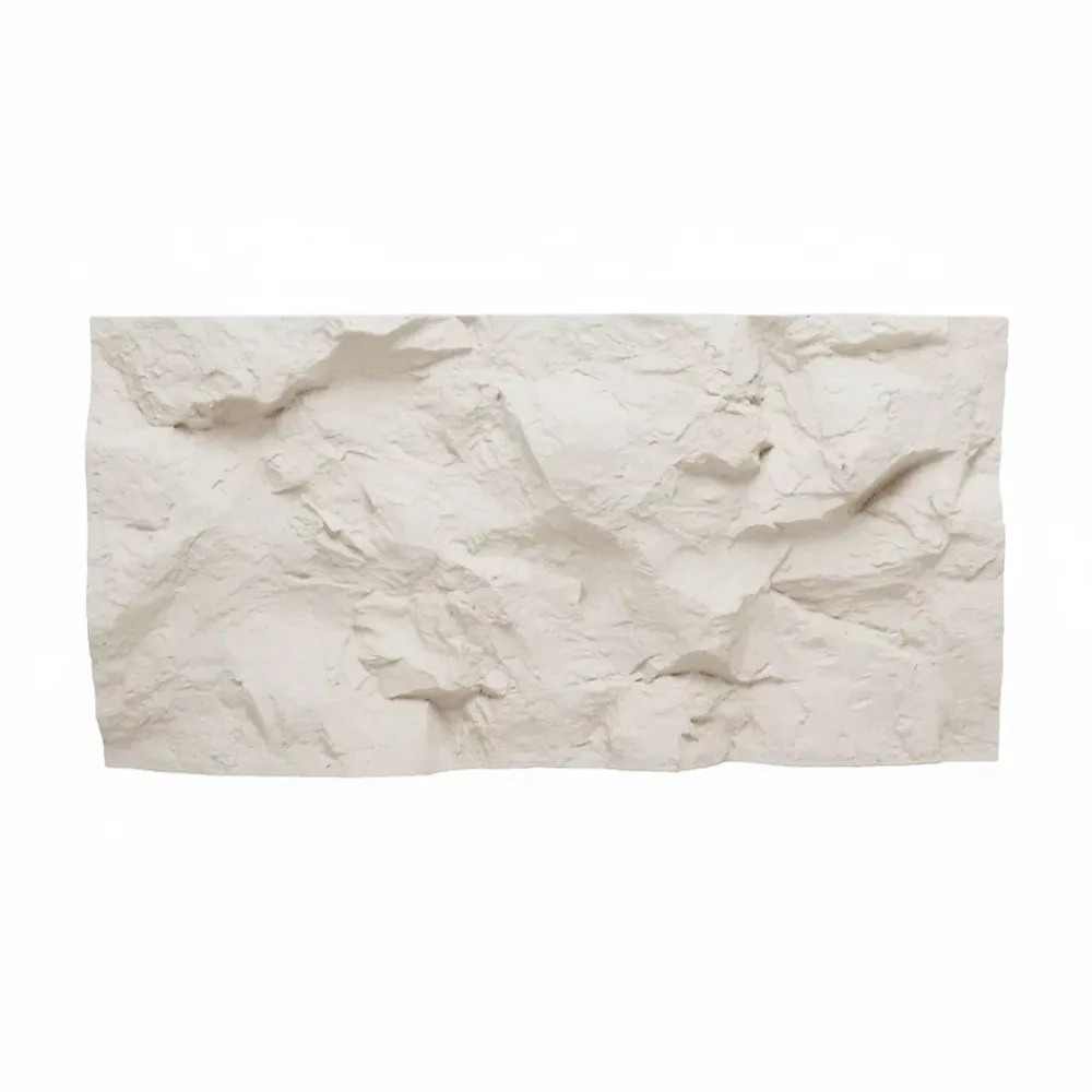 Frankystar Rushmore - Lot de 2 panneaux muraux décoratifs 3D 120x60x9 cm effet pierre en PU Cachemire- Panneau Mural Décoratif