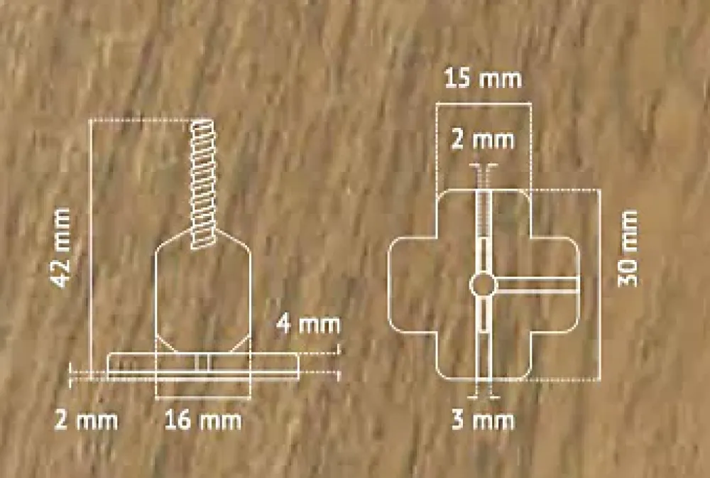 Pavilift Sachet 100 croisillons à vis autonivelants 3mm en T- Outils Du Carreleur