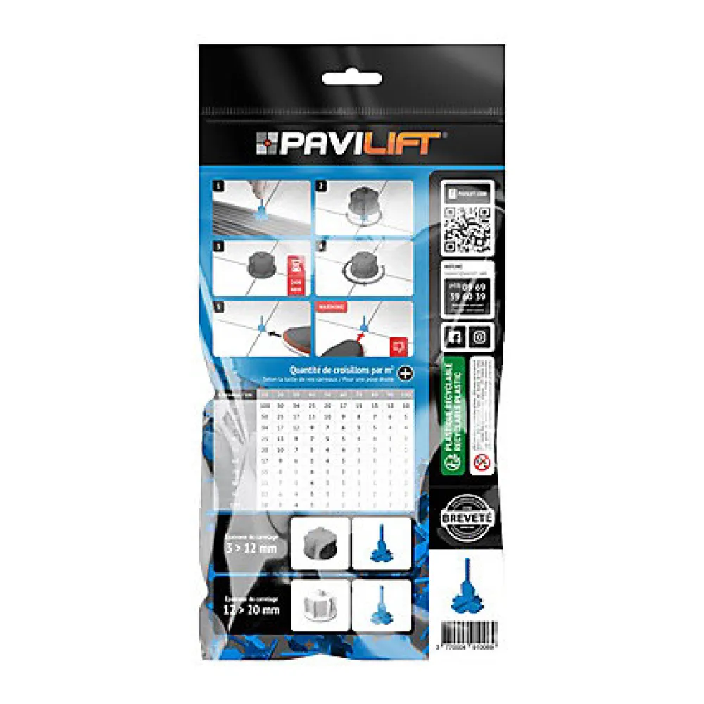 Pavilift Outils Du Carreleur<Sachet 100 croisillons à vis autonivelants 3mm en X