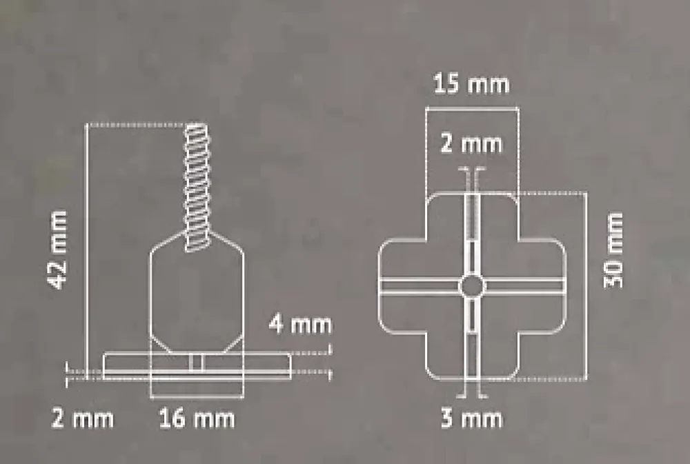 Pavilift Outils Du Carreleur<Sachet 100 croisillons à vis autonivelants 3mm en X
