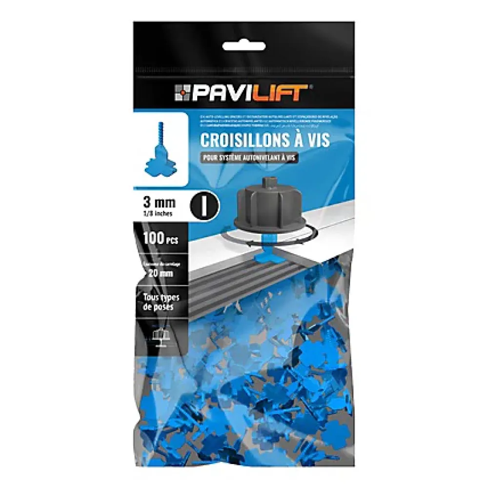 Pavilift Outils Du Carreleur<Sachet 100 croisillons pour système autonivelants 3 mm droits