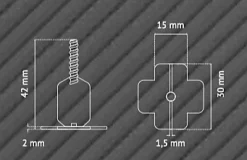Pavilift Sachet 100 croisillons pour système autonivelants 1,5 mm droits- Outils Du Carreleur