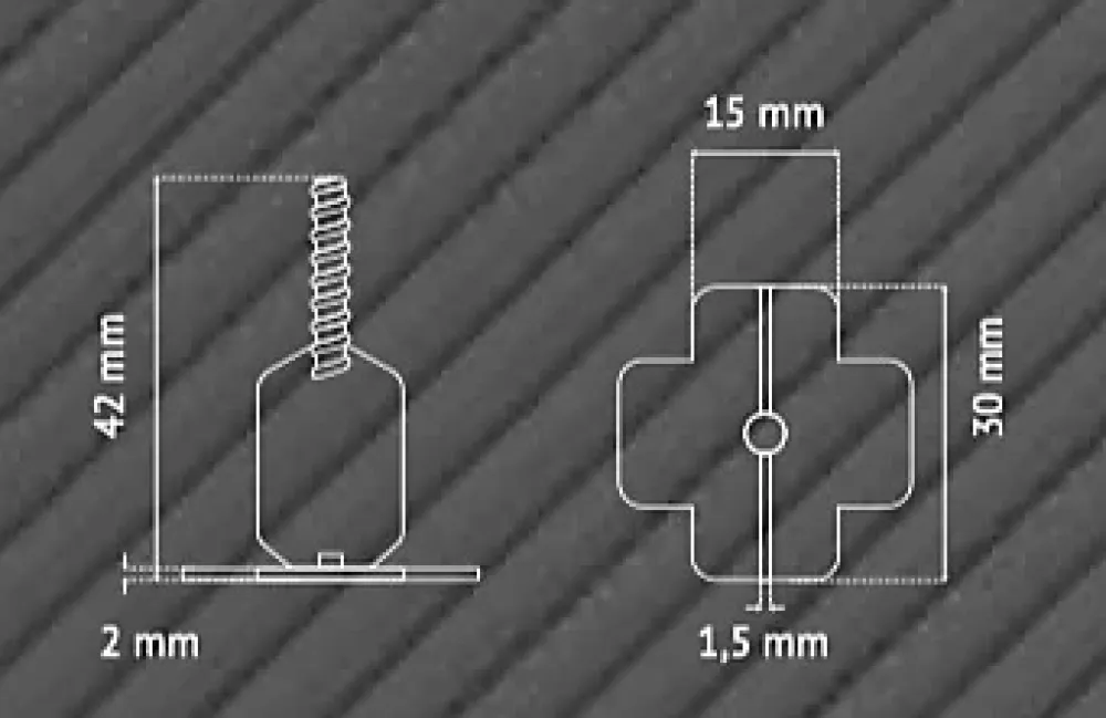 Pavilift Sachet 100 croisillons pour système autonivelants 1,5 mm droits- Outils Du Carreleur