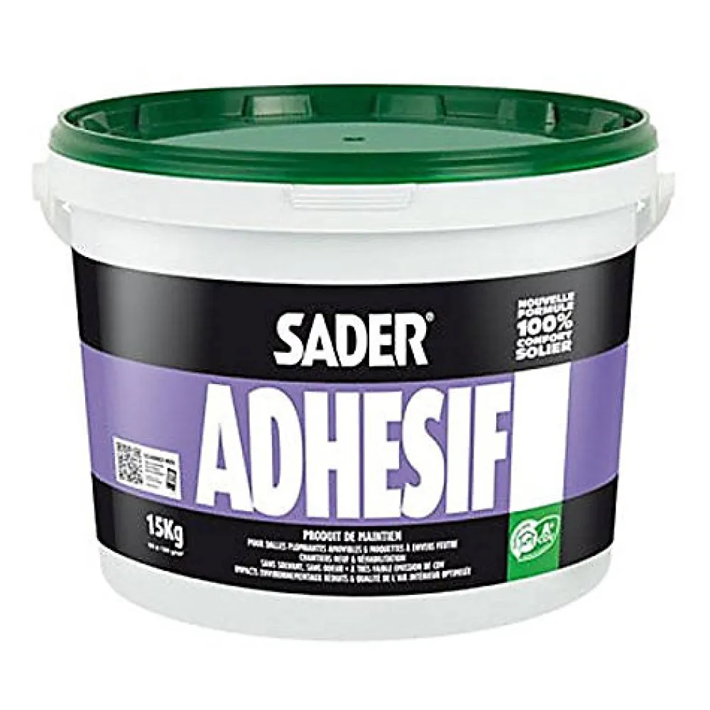 Sader ADHÉSIF 15KG Produit de maintien en phase aqueuse- Colle Parquet